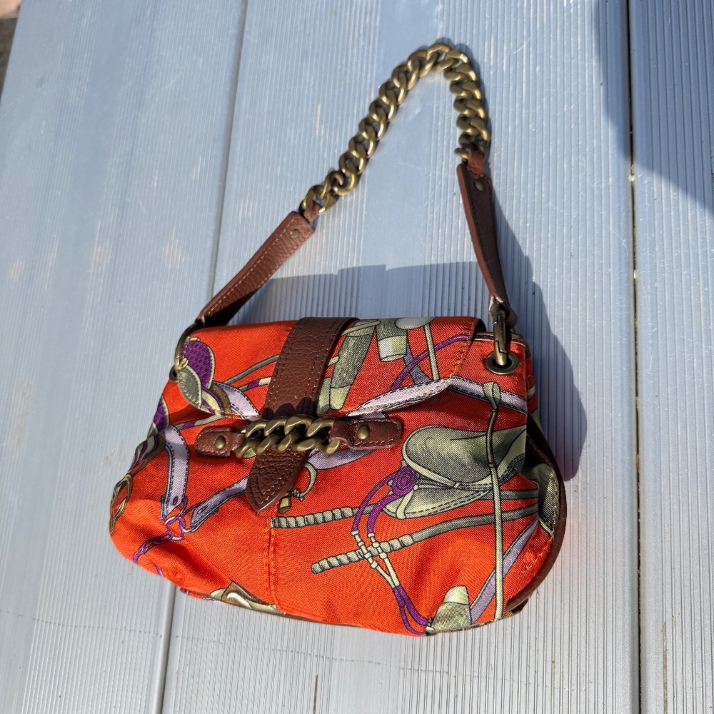 J Crew Silk Equestrian Polo Handbag!